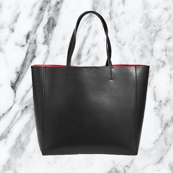 SFW Black Classic Snap-Top Leather Tote​ - Picture 1 of 11